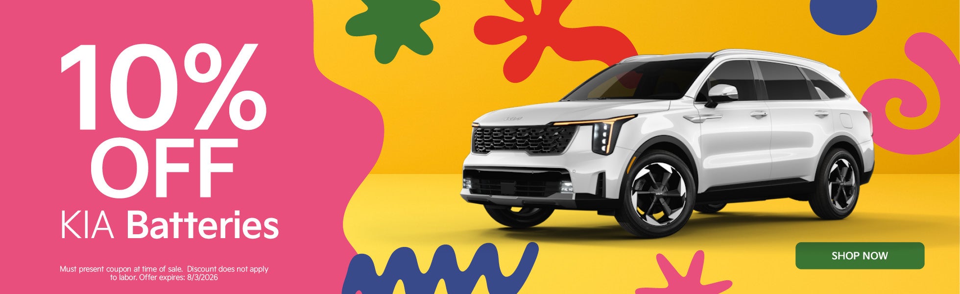 10% off Kia Batteries